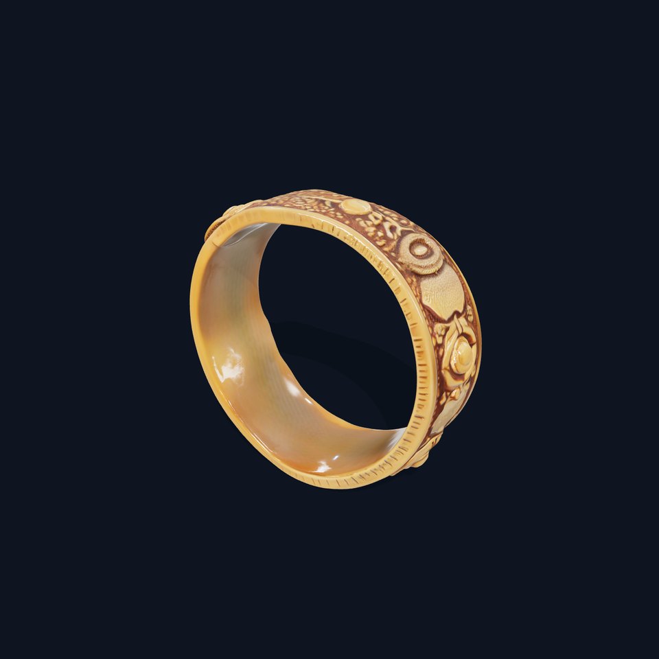 Ornate Gold Ring Model Pack